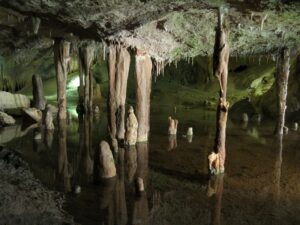Cova de Can Marca - A journey into Ibiza's ancient past, featuring stunning stalagmites and stalactites in Cova de Can Marca cave.
