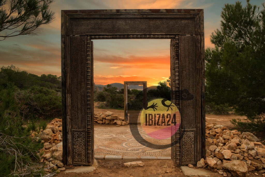 Gates of Llentia at sunset in Ibiza