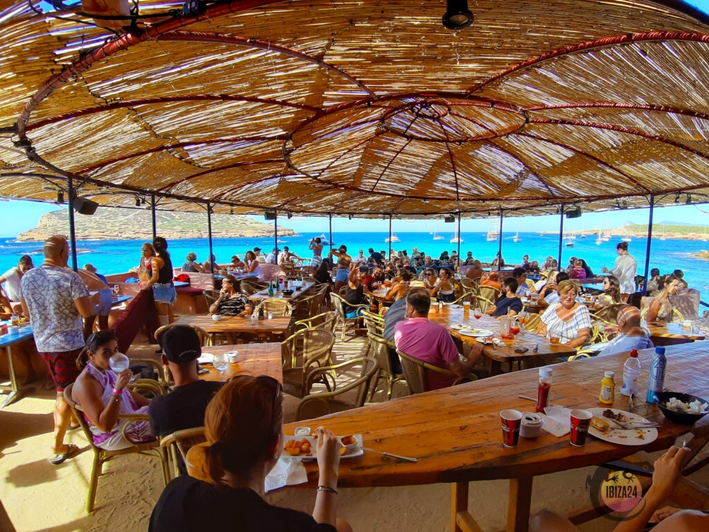 Sunset view from Sunset Ashram restaurant at Cala Comte